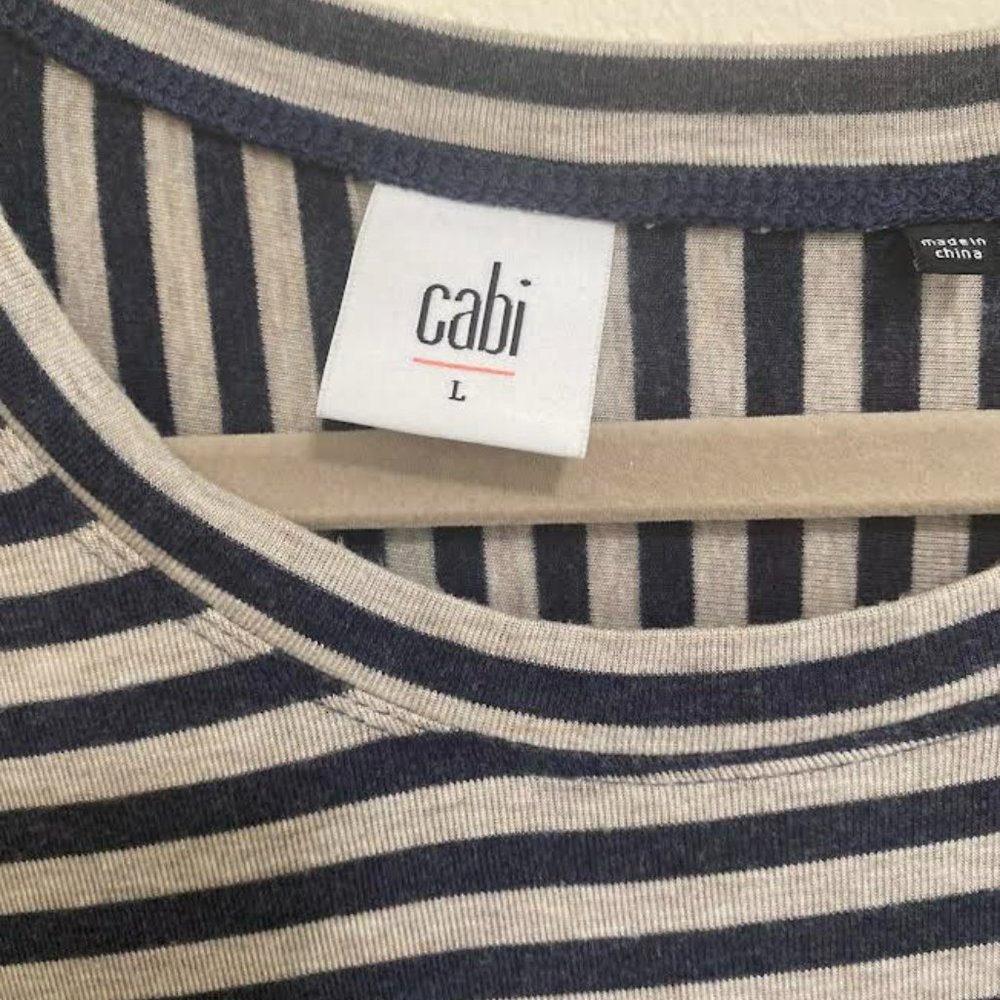 CAbi Blue/Tan T-shirt - Size L - Picture 3 of 3